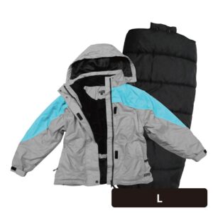 兩用抗風露營外套-加絨鋪底送保暖腿套+收納袋-OB45341 L