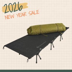 X3行軍床+帆布捲捲包睡墊套組-OB25414+OB22758