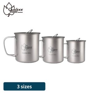 野夫炊煙單層鈦蓋把手杯 OB27579-300ml│OB27562-450ml│OB27555-600ml│OB27340-套組