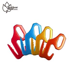 鋁合金九字掛勾6入組-OB28620-紅∣OB28637-桔∣OB28644-金∣OB28651-藍