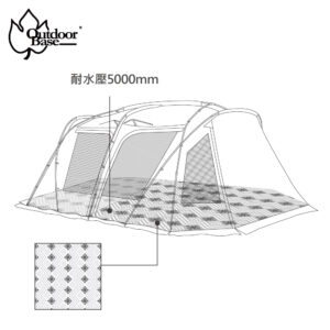 彩繪天空帳4D帳篷專用地布