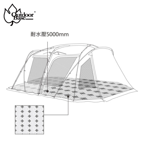 彩繪天空帳4D帳篷專用地布